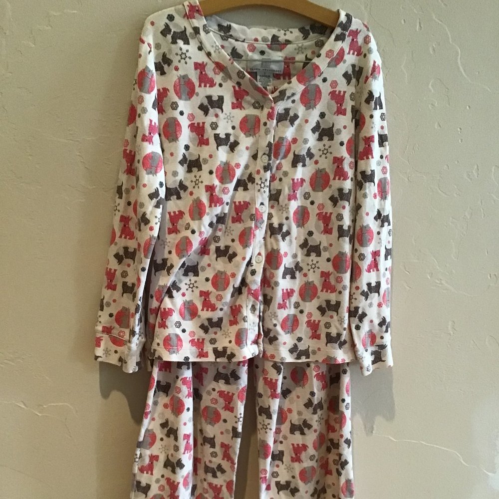 Karen Neuburger Red and Black Doggy Pajama Set